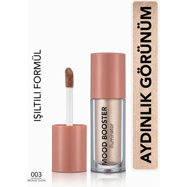 Flormar Mood Booster 003 Bronze Glow Hafif Yapılı Kremsi Dokulu Likit Aydınlatıcı