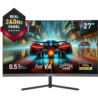 Gamebooster GB-27C240FF 27" 240Hz Fast Va 0.5ms Fhd 1*hdmı-1*dp Rgb Curved Gaming