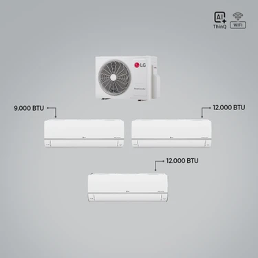 Lg 1+3 Multi Sistem / 9+12+12  Iç Üniteler = 1 Adet Dış Ünite Al Thinq Wi-Fi