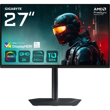 Gigabyte MO27Q2 27″ 240Hz 0.03MS HDMI Displayport OLED Freesync 2k Gaming
