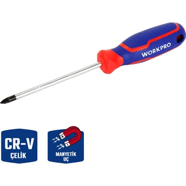Workpro WP221035 PZ0X75MM Cr-V Manyetik Profesyonel Yıldız