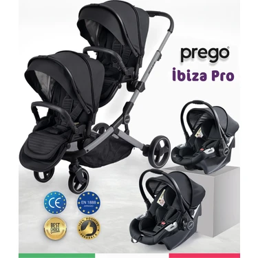 Prego İbiza Pro Travel Sistem İkiz Bebek Arabası Full
