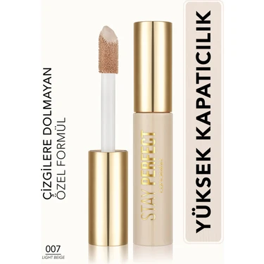 Stay Perfect Yüksek Pigmentli & Yarı Mat Bitişli Likit Kapatıcı (002 Light)