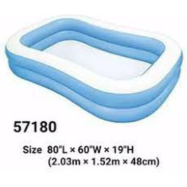 INTEX Aile Havuzu 203x152x48 cm Dikdörtgen Vinil Yapı 540 L Su