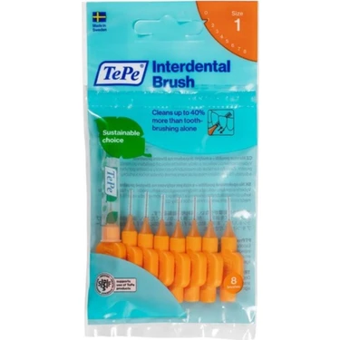 Tepe 0.45 mm Turuncu Arayüz Fırçası 8'li İnterdental Temizlikte Yüksek