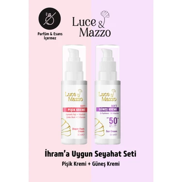 Luce & Mazzo Kokusuz Ihrama Uygun Seyahat Seti Güneş Kremi, Pişik