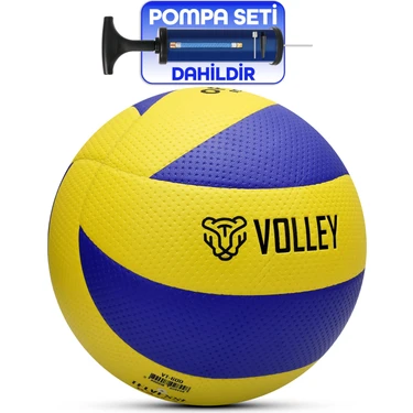 Telvesse Sert Zemin Voleybol Topu Pompalı Set 8 Panel Sert Deri Iç-Dış Mekan Uygun Dayanıklı
