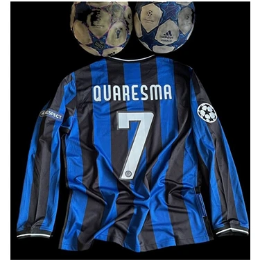 Legent Lady Inter/milan 2010 Şampiyonlar Ligi Finali # Quaresma # Uzun Kol Retro Futbol Forması