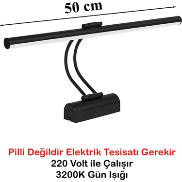 Goes Flüt LED Aplik 50 cm 3200K Gün Işığı | Modern Duvar Aydınlatma | Enerji Tasarruflu Banyo, hepsiburada