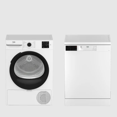 Beko 2&#x27;li Avantajlı Set Kurutma ve Bulaşık Makinesi (Kmx 81 8 kg - Bm 3143 3
