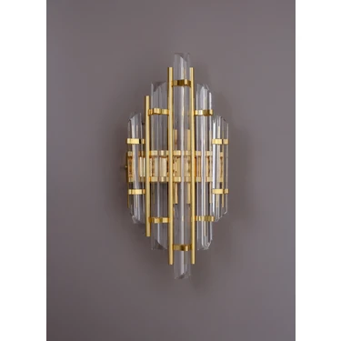 Elite Lighting Helena Cam Modern Gold Renk Duvar