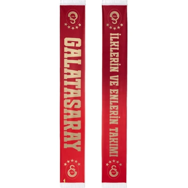 Gs Store Galatasaray İlklerin ve Enlerin Takımı Şal Atkı U251445 Standart Beden Kırmızı