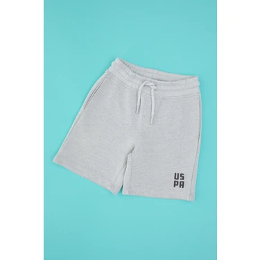 U.s. Polo Assn. Erkek Çocuk Gri Melanj Şort (Örme)