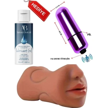 Aşkın Deposu 3 Girişli Oral Vagina Anal Esmer 21 cm Ağız Dil ve Diş Yapısı Et Dokusunda Suni