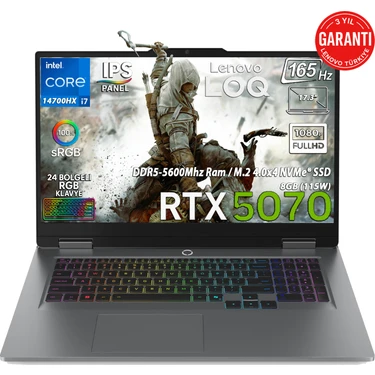 Lenovo LOQ 17IRX10 Intel Core I7-14700HX 32GB 1TB SSD Fiyatı