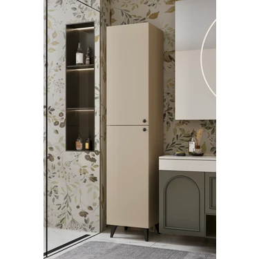 Furnitt Home Ramses Düz Kapaklı Mdf Banyo Dolabı- Kiler Dolabı- Mutfak Dolabı - Çok Amaçlı Saklama