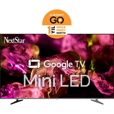 Nextstar YE-75IDWG11 75'' 190 Ekran Uydu Alıcılı 4K Ultra HD Google MiniLED