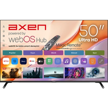 Axen AX50FIL242 50 127 Ekran Uydu Alıcılı 4K Ultra HD Smart Fiyatı