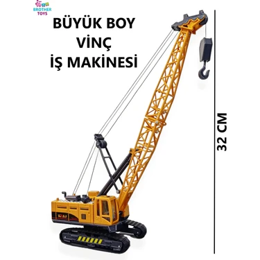 Brother Toys Vinç Oyuncak İş Makinesi İpli Sarılır Makaralı Paletli Kurtarıcı Kanca