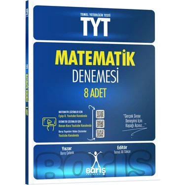 Barış Yayınları TYT Matematik Denemesi 8 Adet Üniversite Hazırlık İçin ÖSYM Formatında