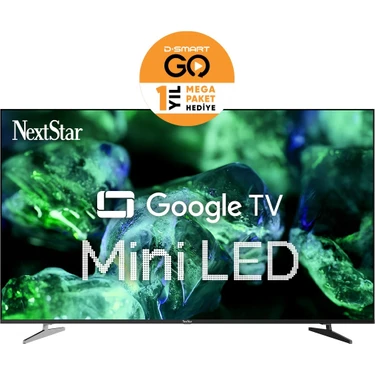Nextstar YE-65IDWG11 65'' 165 Ekran Uydu Alıcılı 4K Ultra HD Google MiniLED