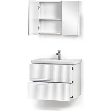 Saydam Banyo Fenice 60 cm Alt Üst banyo Dolabı Takımı