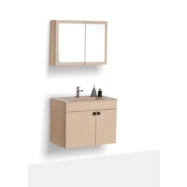 Saydam Banyo Granit Lavabolu Candy 80 cm Alt Üst Banyo Dolabı