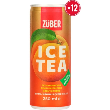 Züber Ice Tea Şeftali Soğuk Çay 250ml x 12