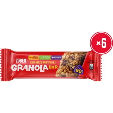 Züber Granola Bar Kırmızı Meyveli 25g x 6