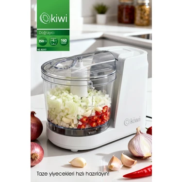Kiwi KC-8217 Mini Doğrayıcı | 350 ml Kapasiteli & Paslanmaz Çelik