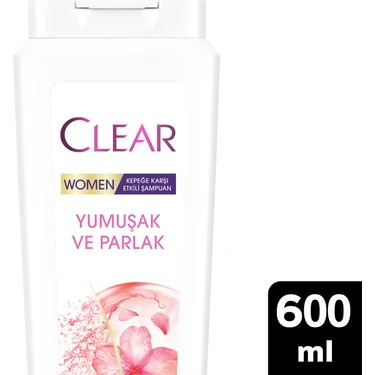 Clear Women Kepeğe Karşı Etkili Şampuan Yumuşak Parlak Kiraz Çiçeği Esansı Keratin 600