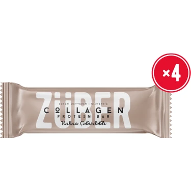 Züber Kolajen Protein Bar Kakao Çekirdekli 35g x 4