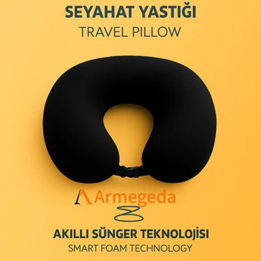 Armegeda Visco, Seyahat, Boyun, Yastığı, Rahat, Uyku,siyah.