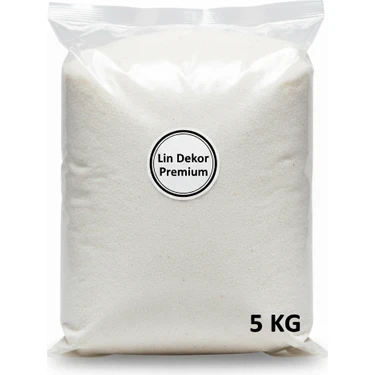 Lin Dekor Premium Kalsiyum Karbonatlı Beyaz Akvaryum Kumu 0,5 mm 5 kg  - Ciklet