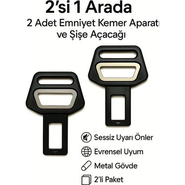 Tüm Araçlara Uyumlu Metal Emniyet Kemeri Aparatı (2
