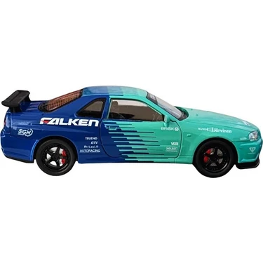 Hobbiez World Nissan Skyline Gt-R R341:24 Ölçek Premium Die-Cast Model Araba – Koleksiyonluk,