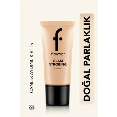 Flormar Glam Strobing Işıltılı Görünüm Veren Kremsi Dokulu Makyaj Bazı (002 Peach)