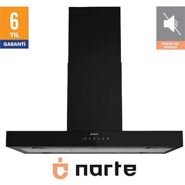 Narte -HI30190B 90 cm Sıyah Ada Tipi Davlumbaz -6 Yıl Garantili -Yüksek