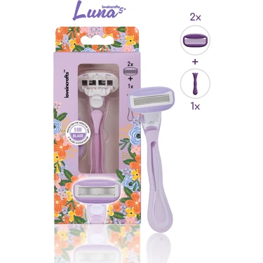 Loveincrafts Luna 5 Bıçaklı Kadın Tıraş Makinesi 2 Yedek Tıraş Bıçağı Başlıklı - Bikini