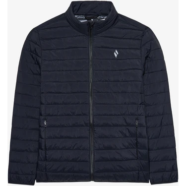 Skechers M Essential Outerwear Puffer Jacket Erkek Siyah Mont