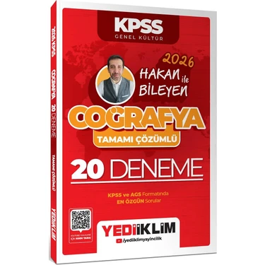 Yediiklim Yayınları 2026 Kpss Hakan Bileyen ile Coğrafya Tamamı Çözümlü 20