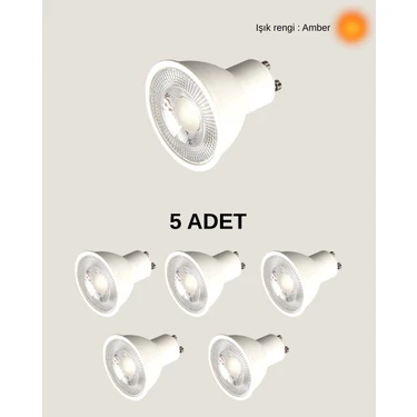 Cata CT-4215 LED Ampul GU10 Duy Amber 8W  - 5’li