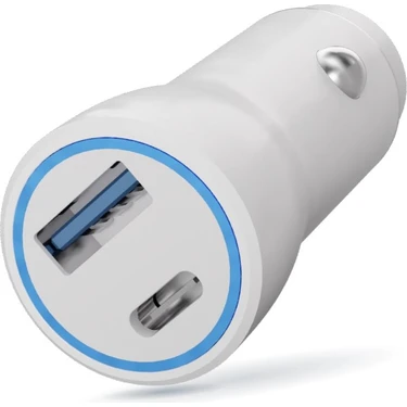 Polosmart PSM133 20W Pd Hızlı Araç Şarj Cihazı Type-C + USB Çıkış Çift Port Akıllı Şarj