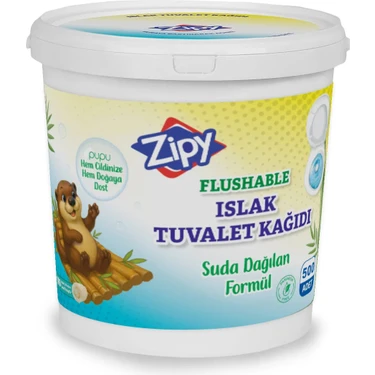 Zipy 500 Adetli Ultra Yumuşak 4 Katlı Suda Çözünen Islak Tuvalet Kağıdı %100