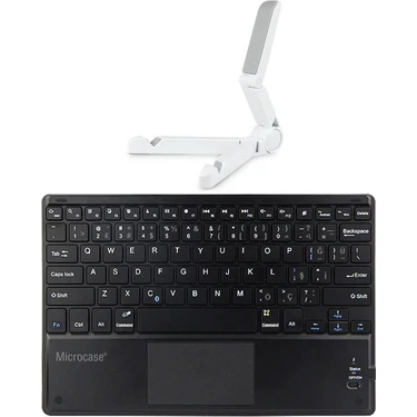 Microcase Tcl Nxtpaper 14 Inch Tablet Için Tablet Bluetooth Touchpad Klavye 28 cm (Tr Sticker) +