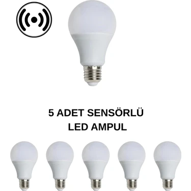 Cata CT-4259 Sensörlü LED Ampul 15W Beyaz Işık - 5’li
