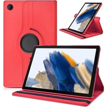 Adige Samsung Galaxy Tab A11 X130 Kılıf Dönerli Standlı Kırmızı Fonksiyonel