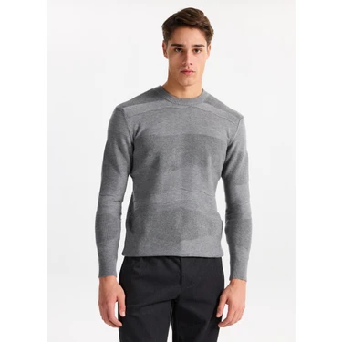 gmg firenze Gmg Fırenze Bisiklet Yaka Regular Fit Gri Erkek Kazak