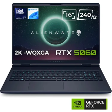 Dell Alienware 16X Aurora AC16251 Ultra 7 255HX 16GB 1tb + 512GB SSD 8gb RTX5060 115W 16 Wqxga