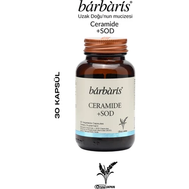 Barbaris Ceramıde + Sod 30 Kapsül 40MG Japon Seramid Cilde Parlaklık- Sıkılaşma- Ton Eşitliği